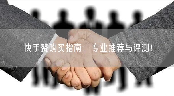 快手赞购买指南：专业推荐与评测！