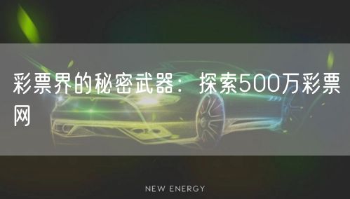 彩票界的秘密武器：探索500万彩票网